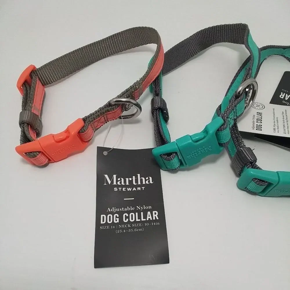 Martha Stewart Nylon Orange Dog Collar Size Small NWT